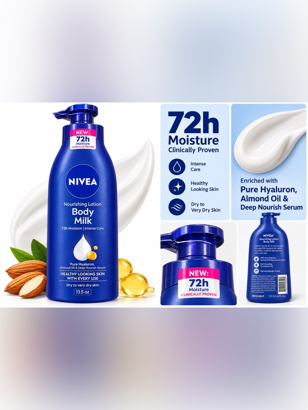 Body Milk Moisturizing Lotion — Deep Nourish (Blue)